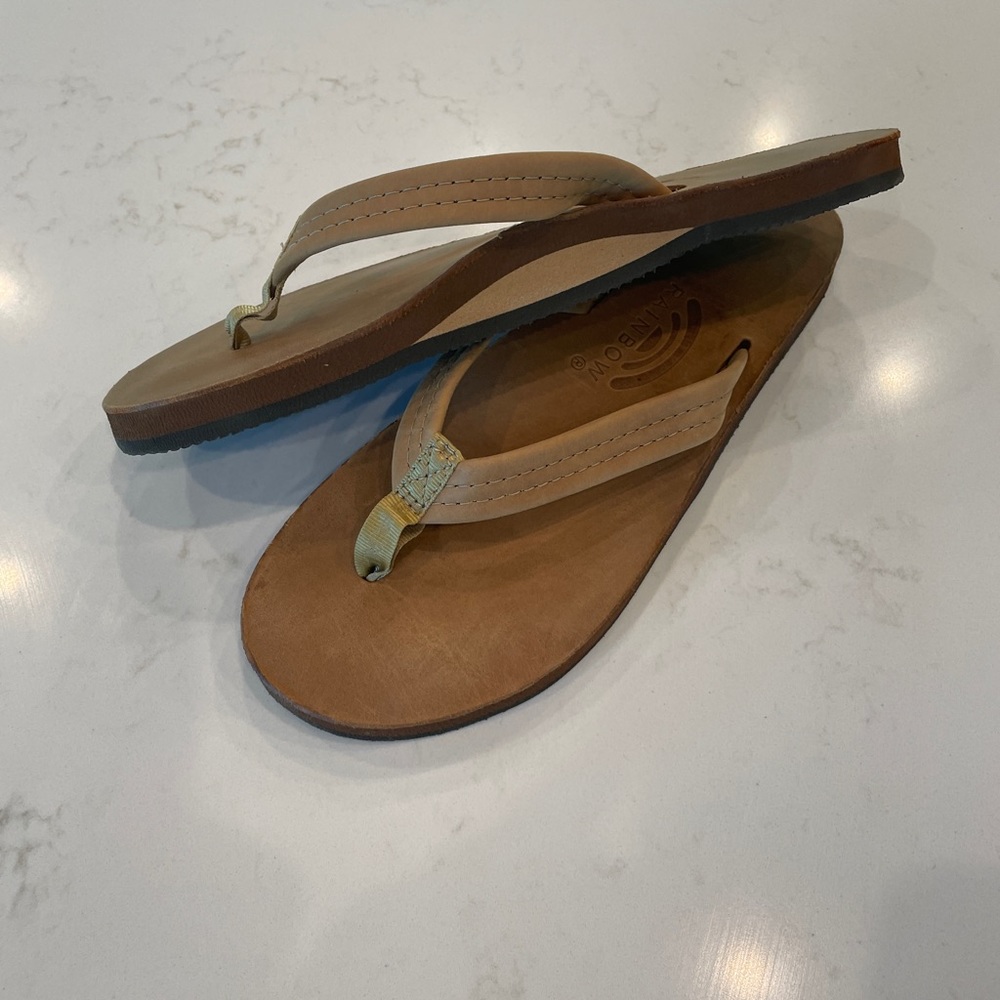 Women’s Rainbow Flip Flops size Large